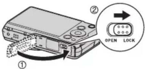 CASIO Exilim EX-ZR15 - 3.Fermez le couvercle de batterie. - 1