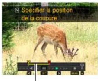 Specifier la position de la coupure