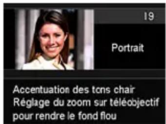 19 Portrait Accentuation des tçns chair Réglage du zoom sur téléobjectif pour rendre le fond flou