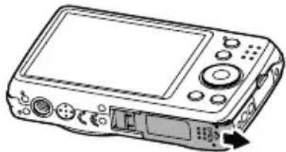 CASIO QV-R300 - Mise en place de la batterie - 1