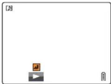 Blank media player interface with play button and navigation icons (no text or symbols)
