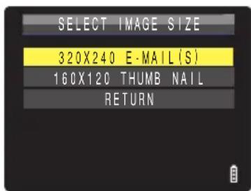 SELECT IMAGE SIZE 320X240 E-MAIL(S) 160X120 THUMBNAIL RETURN