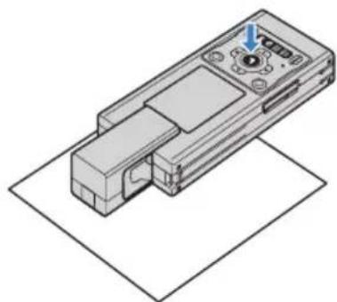 Isometric technical drawing of a mechanical component with a blue arrow indicating a specific part (no text or symbols present)