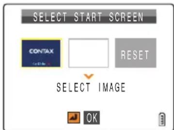 SELECT START SCREEN CONTAX RESET SELECT IMAGE OK
