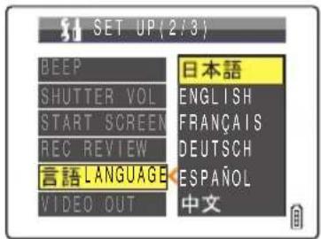 CONTAX i4R - You can choose one of the following as the language displayed on the camera's screens: - 3