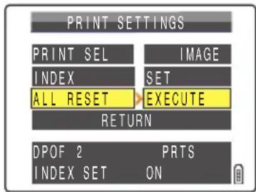 CONTAX i4R - Press the 4-way button left or right to select DPOF [播放] and press the OK button 📄. - 3