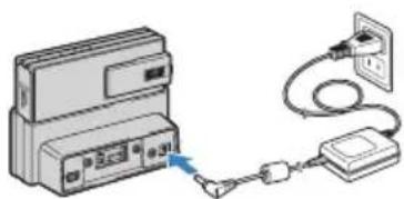 Diagram showing connection between a device and a power outlet (no text or symbols present).