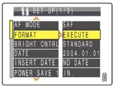 CONTAX i4R - Press the 4-way button up to select [EXECUTE], then press the OK button 🔒. - 2