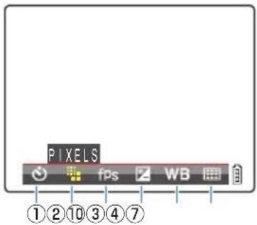 PIXELS fps WB ①②⑩③④⑦