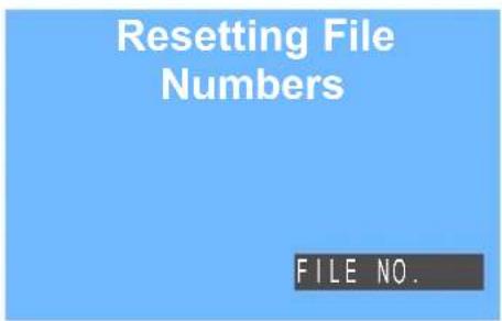 Resetting File Numbers FILE NO.