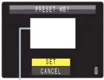 PRESET WB? SET CANCEL