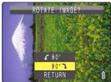 ROTATE IMAGE? 90° 90° RETURN