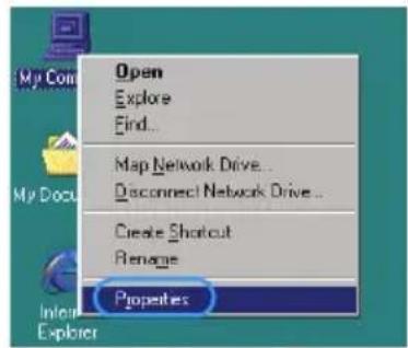 Open, Explore, Find..., Map Network Drive..., Disconnect Network Drive..., Create Shortcut, Rename, Properties.