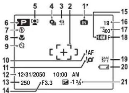 FUJIFILM FinePix JX250 - Camera Displays - 1