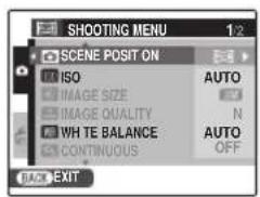 FUJIFILM FinePix JX250 - SP1/SP2 SCENE POSITION - 1
