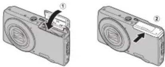 FUJIFILM FinePix JZ250 - Close the battery-chamber cover. - 1