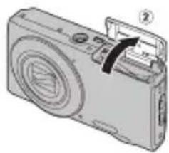 FUJIFILM FinePix JZ250 - Open the battery-chamber cover. - 2