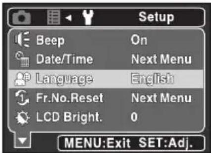 HITACHI HDC-561E - Choosing the Language - 1
