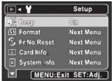 HITACHI HDC-561E - Setup Menu - 3