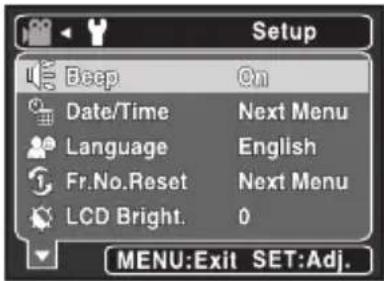 HITACHI HDC-561E - Setup Menu - 2
