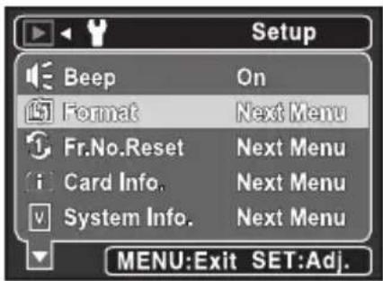 HITACHI HDC-561E - Formatting the Memory Card or Internal Memory - 1