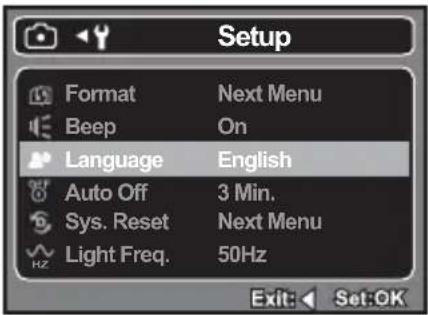 HITACHI HDC-571E - Choosing the Language - 1