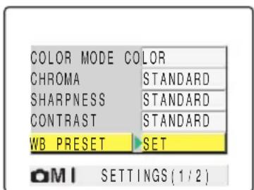 KYOCERA Finecam M400R - [WB PRESET] Setting Your Own Value for White - 2