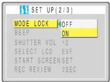 KYOCERA Finecam M400R - [MODE LOCK] Preserving Your Function Settings - 3