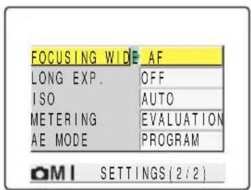 KYOCERA Finecam M400R - [FOCUSING] Selecting the focusing method - 2