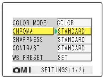 KYOCERA Finecam M400R - [CHROMA] Changing the color intensity - 3