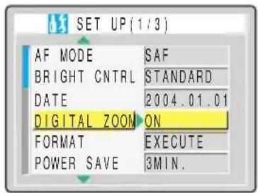 KYOCERA Finecam M400R - Switching the Digital Zoom ON and OFF You can use the procedure below to disable the digital zoom. - 2