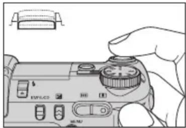 KYOCERA Finecam M400R - Press the shutter release button down fully. - 1