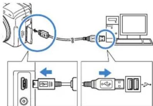 KYOCERA Finecam M400R - Connect the camera to your PC using the USB cable provided and then start up the PC. - 1