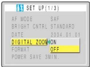 KYOCERA Finecam M400R - Press the up 🔊 or down 🔊 button to select [OFF] and then press the OK button 🔒. - 1