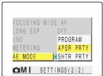 KYOCERA Finecam M400R - [AE MODE] Selecting the Exposure Setting Method - 5