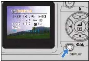 KYOCERA Finecam M400R - Press the DISPLAY button 📄 DISPLAY during image playback. - 1