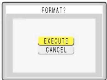 KYOCERA Finecam M400R - Press the up 🔒 and select [EXECUTE]. Then press the OK button 🔒. - 3