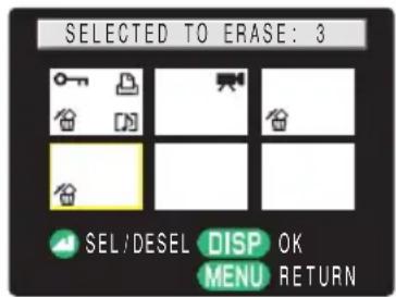 KYOCERA Finecam M400R - Use the ∞ ∞ ( ) button to select an image to be erased and then press the OK button ⏻. - 2