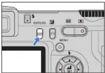 KYOCERA Finecam M400R - While an image is displayed, press the VF button EVF/LCD. - 1