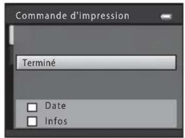 Commande d'impression Terminé Date Infos