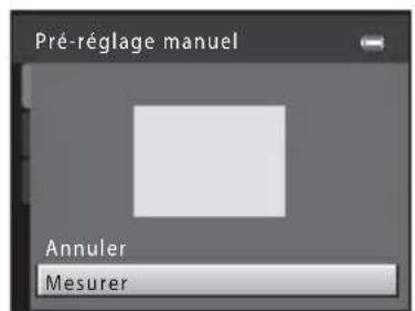 Pré-réglage manuel Annuler Mesurer