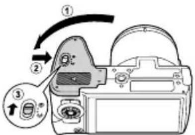 OLYMPUS SP-620UZ Traveller - Inserting an SD/SDHC/SDXC memory card or Eye-Fi card (commercially available) - 2
