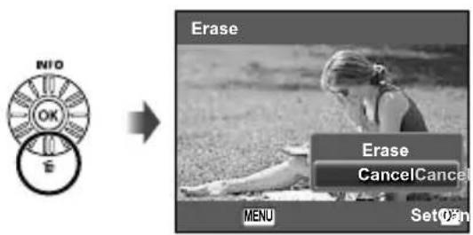 OLYMPUS SP-620UZ Traveller - Erasing images during playback (Single image erase) - 1