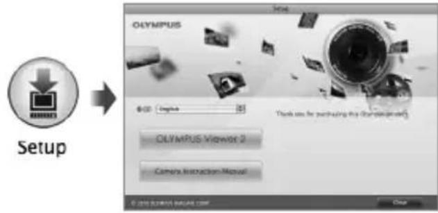 OLYMPUS SP-620UZ Traveller - Insert the supplied CD in a CD-ROM drive. - 1