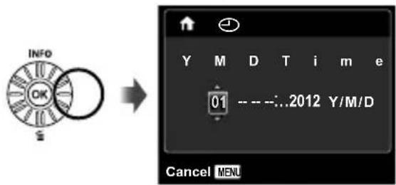 OLYMPUS SP-620UZ Traveller - Press ▷ to save the setting for [Y]. - 1