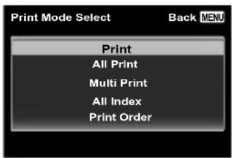 OLYMPUS SZ-31MR Traveller - Use △▽ to select [Print], and press the Ⓞ button. - 1