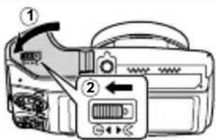 OLYMPUS SZ-31MR Traveller - Inserting the battery and card - 3