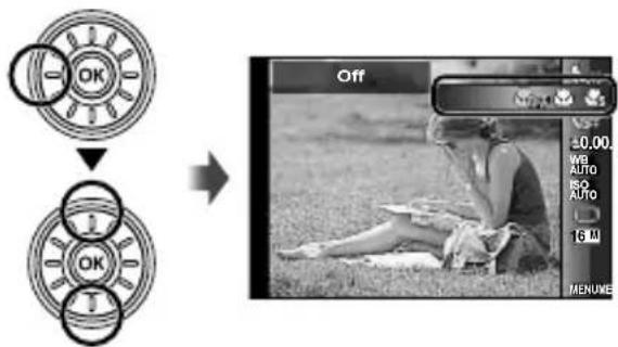 OLYMPUS SZ-31MR Traveller - Select the macro option in the function menu. - 1