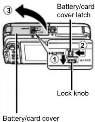 OLYMPUS Tough TG-620 - Inserting the battery and card - 2
