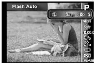 OLYMPUS Tough TG-620 - Operating during shooting mode (Example: Flash mode) - 1